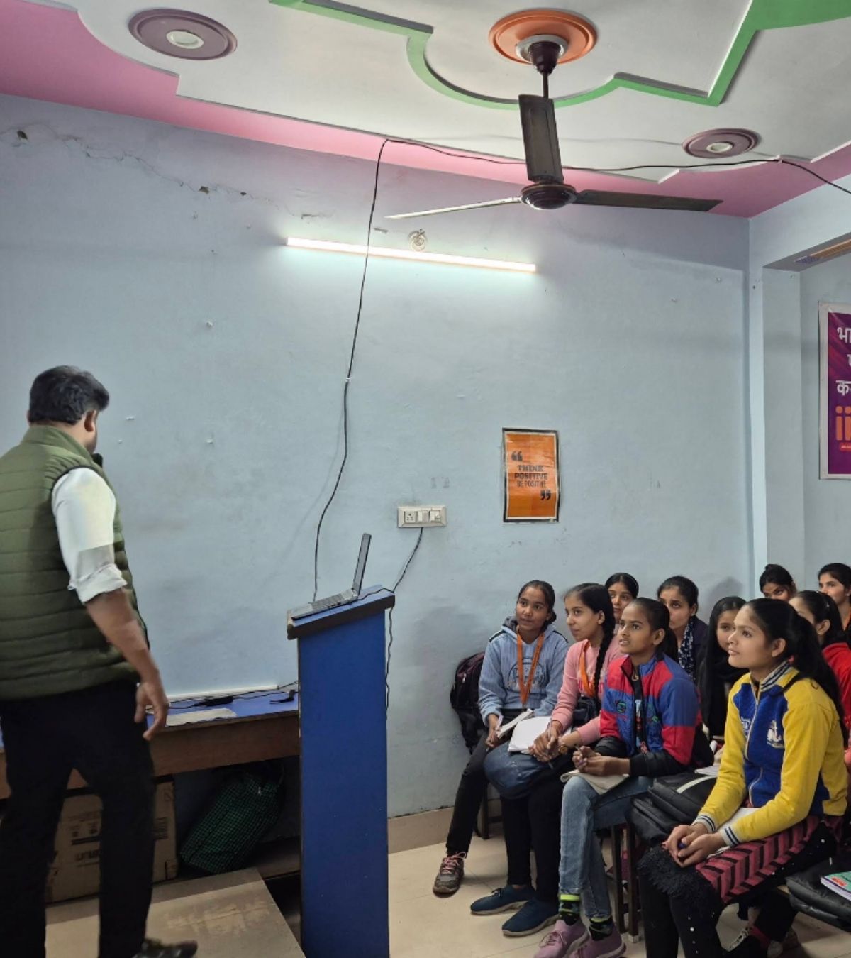 Students working in the IICT computer lab at the Roorkee Road campus, Muzaffarnagar